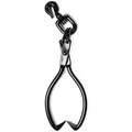 Safety First 20 in. Biltek Swivel Grab Skidding Tongs with Jaw Opening Log Chain Grabber with & Pre-Attached Hook; Black SA1587116